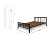 Moderna Queen Metal Bed CasaGroves - Dimensions image