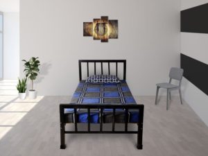 Moderna Single Metal Bed CasaGroves - lifestyle image